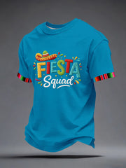 Men's Cinco de Mayo Inspired Embroidery Pattern T-Shirt