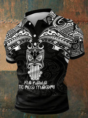 Men's Maori Art NZ Kia Kaha Printed Casual Tops