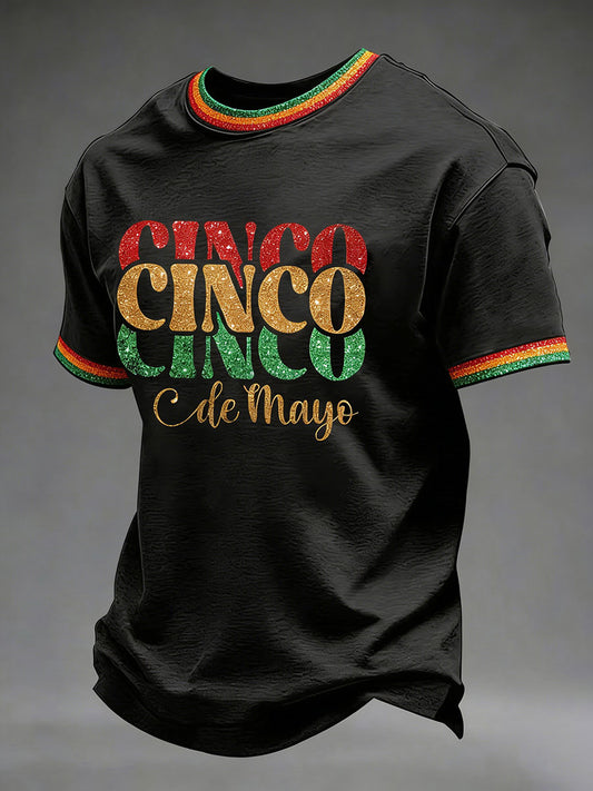 Men's Cinco de Mayo Printed Casual T-Shirt