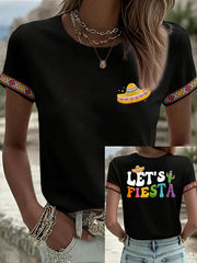 Women's Cinco de Mayo Print Casual T-Shirt