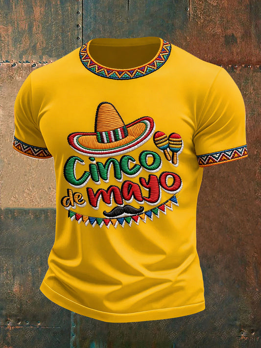 Men's Cinco De Mayo Print Casual Tee