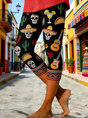Women's Mexican Cinco de Mayo 3/4 leggings