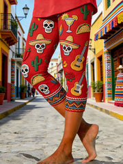 Women's Mexican Cinco de Mayo 3/4 leggings