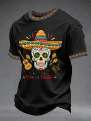 Men's Cinco De Mayo Viva La Fiesta! Print Casual Tee