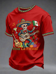 Men's Cinco De Mayo Viva La Fiesta! Print Casual Tee