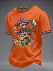 Men's Cinco De Mayo Viva La Fiesta! Print Casual Tee