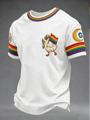 Men's Funny Pride Duck Pride Month  short sleeves t-shirt