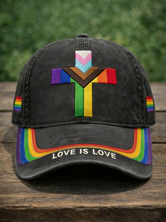Unisex Pride Month Rainbow Art  Print Hat
