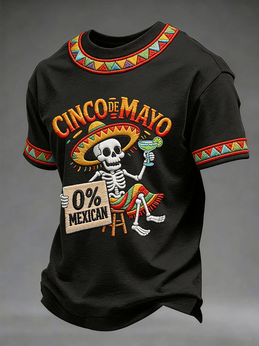 Men's Cinco de Mayo Print Casual T-Shirt