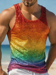 Men's Rainbow Art Print Vest