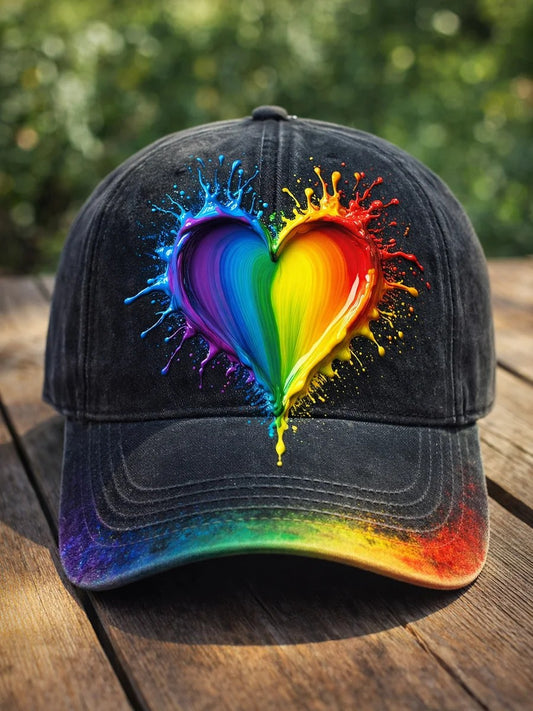 Rainbow Pride Month LGBT Art Print Hat