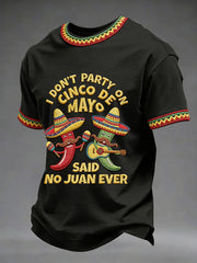 Men's Cinco de Mayo Print Casual T-Shirt