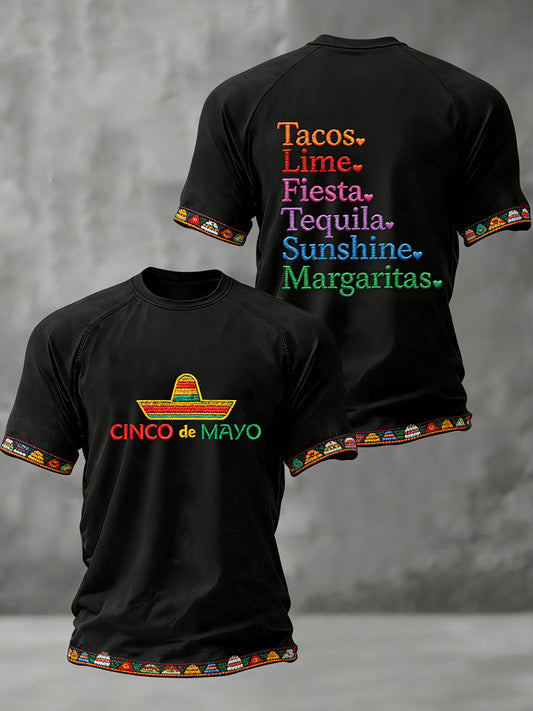 Men's Cinco de Mayo Print Casual T-Shirt