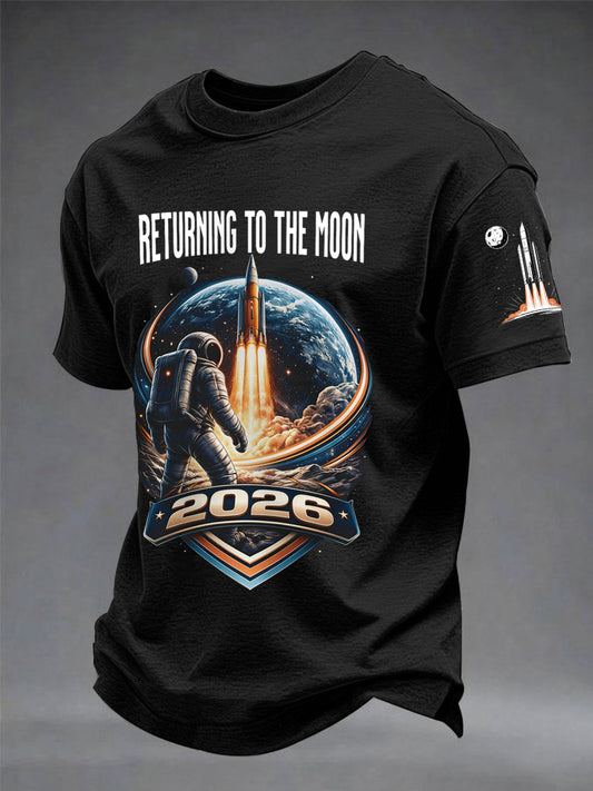Men's Return To The Moon 2026 Casual Tee