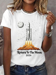 Women's Return To The Moon 2026 Casual Tee