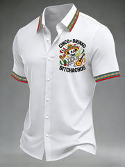 Men's Cinco De Mayo Print Short-Sleeve Shirt