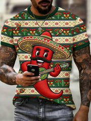 Men's Cinco De Mayo Print Short-Sleeve T-shirt
