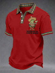 Men's Funny Frog Did Someone Say Cinco De Drinko? Print Casual Polo