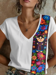 Women's Mexican Cinco de Mayo Printed short-sleeved T-shirt