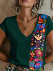 Women's Mexican Cinco de Mayo Printed short-sleeved T-shirt