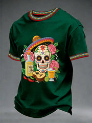 Men's Cinco De Mayo Print Short-Sleeve O-neck T-shirt