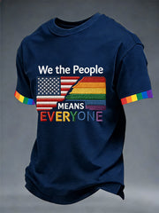 Men's 'We The People Means Everyone' Printed Short Sleeve T-Shirt