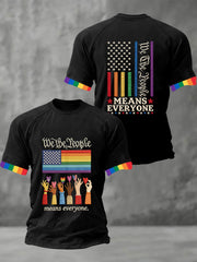 Men's 'We The People Means Everyone' Printed Short Sleeve T-Shirt