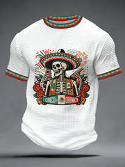 Men's Cinco De Mayo Print Waffle  Short-Sleeve T-shirt