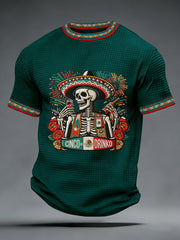 Men's Cinco De Mayo Print Waffle  Short-Sleeve T-shirt