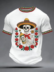 Men's Cinco De Mayo Print Waffle Short-Sleeve T-shirt