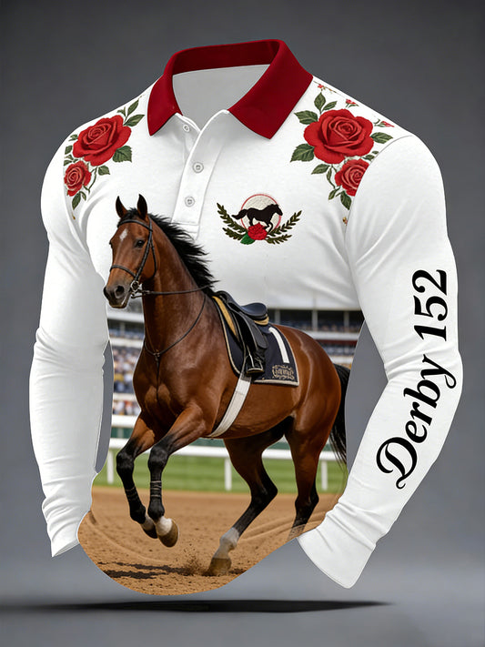 Men's Derby Horse Racing 2026 Print Shirt