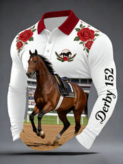 Men's Derby Horse Racing 2026 Print Shirt
