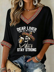 Women's Cinco de Mayo Print Casual T-shirt
