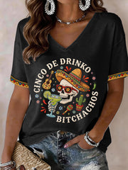Women's Cinco de Mayo V-Neck T-Shirt