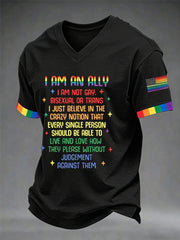 Men's Pride Month  Printed V-neck Short Sleeve T-shirt