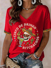 Women's Cinco de Mayo V-Neck T-Shirt