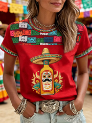 Women's Cinco de Mayo short-sleeved T-shirt