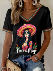 Women's Cinco de Mayo short-sleeved T-shirt