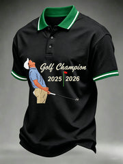 Men's 2026 Golf Champion Legend Rory McIlroy Print Casual Polo