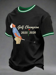 Men's 2026 Golf Champion Legend Rory McIlroy Print Casual Tee