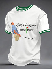 Men's 2026 Golf Champion Legend Rory McIlroy Print Casual Tee