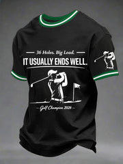 Men's 2026 Golf Champion Legend Rory McIlroy Print Casual Tee