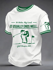 Men's 2026 Golf Champion Legend Rory McIlroy Print Casual Tee