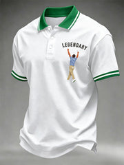 Men's 2026 Golf Champion Legend Rory McIlroy Print Casual Polo