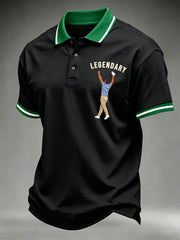 Men's 2026 Golf Champion Legend Rory McIlroy Print Casual Polo