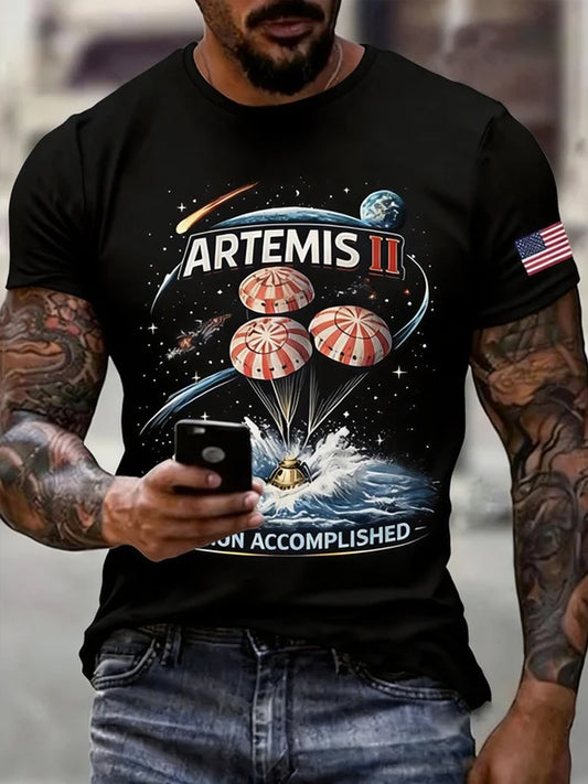 Men's Artemis II 2026 Print Casual Tee