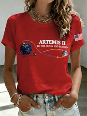 Women's Artemis II 2026 Print Casual Tee
