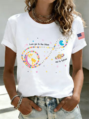 Women's Love You To The Moon And To Saturn Artemis II 2026 Print Casual Tee