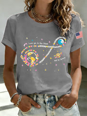 Women's Love You To The Moon And To Saturn Artemis II 2026 Print Casual Tee