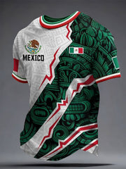 Men's Mexico Football Lover Printed T-shirt